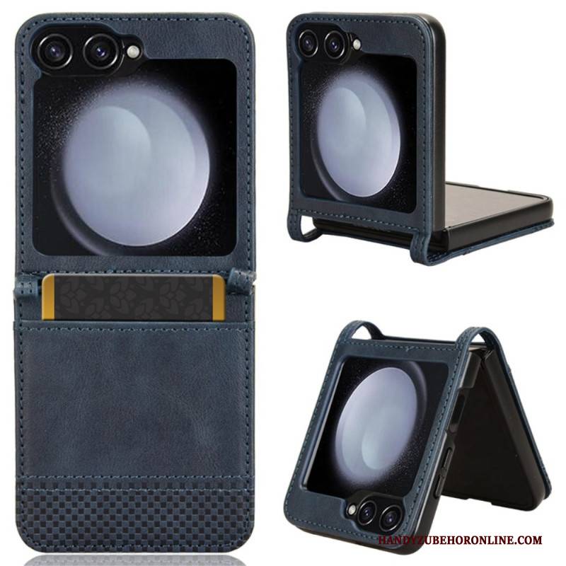 Hülle Samsung Galaxy Z Flip 7 Fe Kartenetui Im Retro-lederdesign