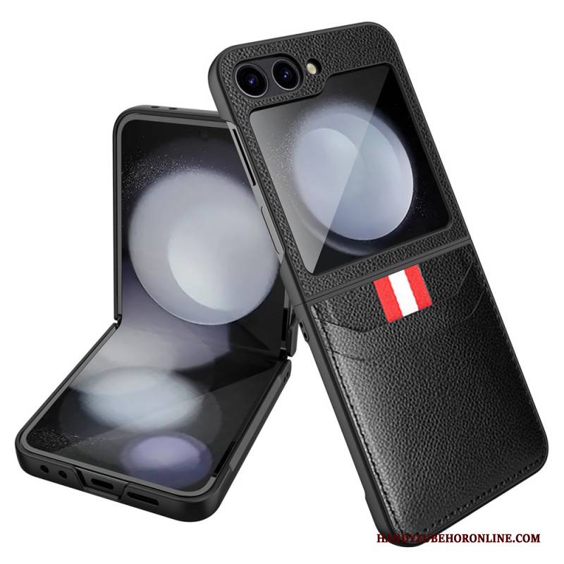 Hülle Samsung Galaxy Z Flip 7 Fe Kartenetui Mit Litschi-textur