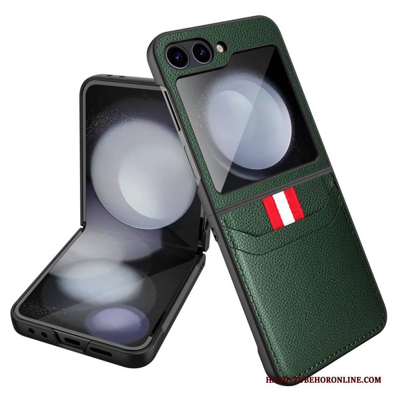 Hülle Samsung Galaxy Z Flip 7 Fe Kartenetui Mit Litschi-textur