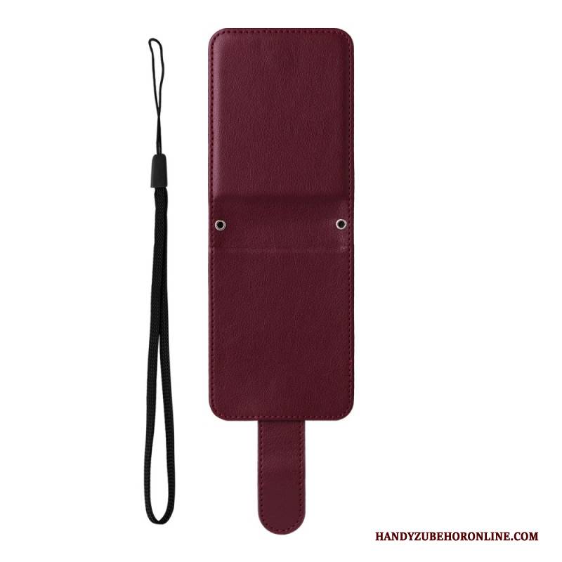 Hülle Samsung Galaxy Z Flip 7 Fe Kartenhalter In Lederoptik