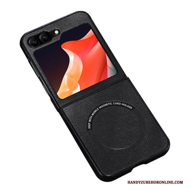 Hülle Samsung Galaxy Z Flip 7 Fe Lederoptik Magsafe-kompatibel