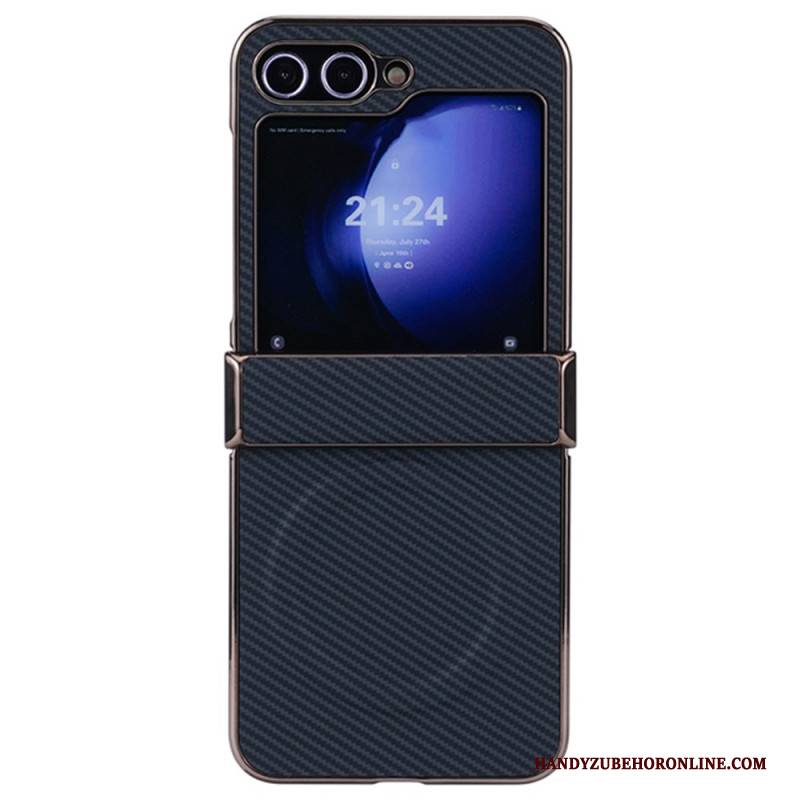 Hülle Samsung Galaxy Z Flip 7 Fe Magnetische Carbonfaser-textur