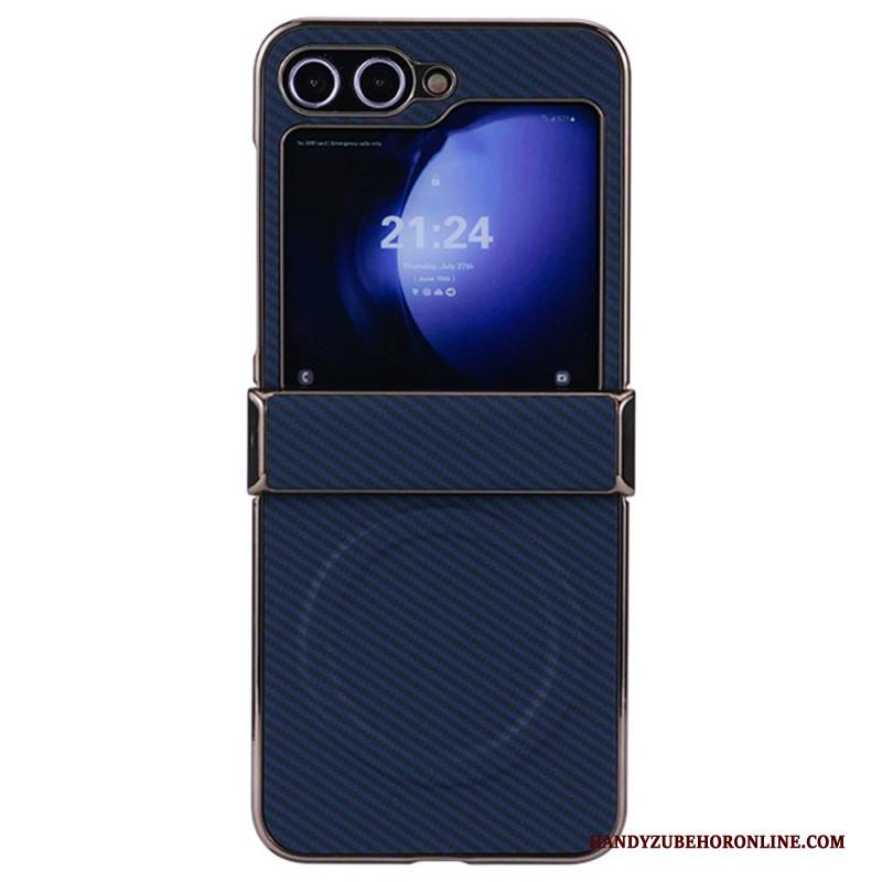 Hülle Samsung Galaxy Z Flip 7 Fe Magnetische Carbonfaser-textur