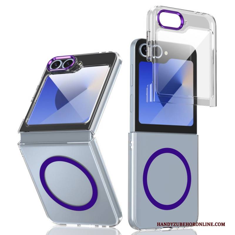 Hülle Samsung Galaxy Z Flip 7 Fe Magsafe-kompatibel Transparent Mit Displayschutzfolie