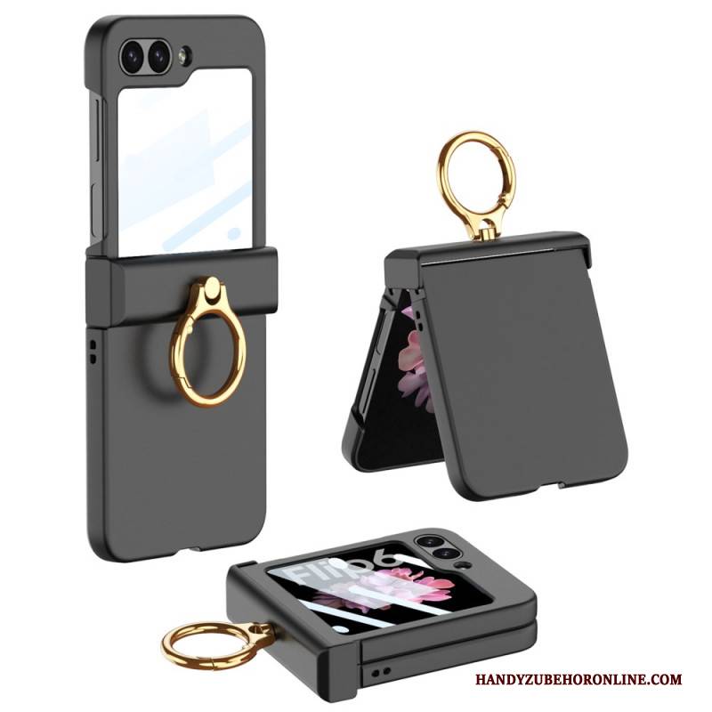 Hülle Samsung Galaxy Z Flip 7 Fe Ringhalter Und Gkk Displayschutzfolie Aus Gehärtetem Glas