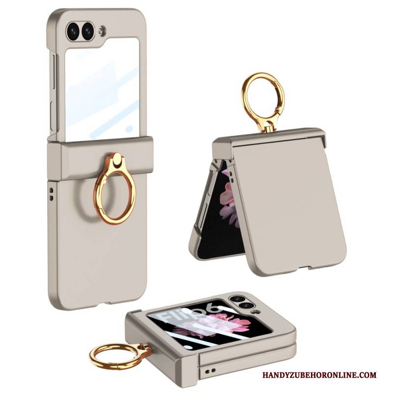 Hülle Samsung Galaxy Z Flip 7 Fe Ringhalter Und Gkk Displayschutzfolie Aus Gehärtetem Glas