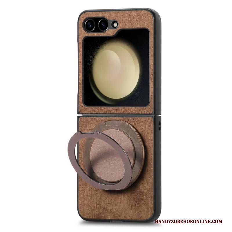 Hülle Samsung Galaxy Z Flip 7 Fe Wildlederoptik Mit Drehbarem Ständer