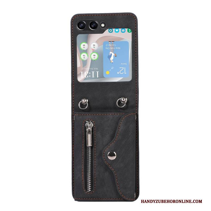 Hülle Samsung Galaxy Z Flip 7 Geldbörse Mit Lanyard Und Schultergurt