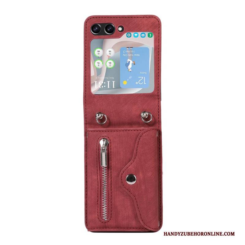 Hülle Samsung Galaxy Z Flip 7 Geldbörse Mit Lanyard Und Schultergurt