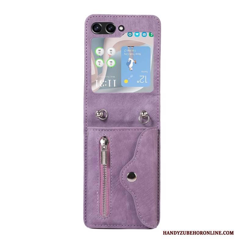 Hülle Samsung Galaxy Z Flip 7 Geldbörse Mit Lanyard Und Schultergurt