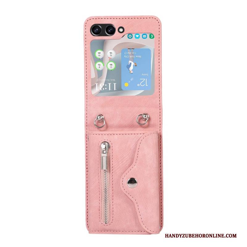 Hülle Samsung Galaxy Z Flip 7 Geldbörse Mit Lanyard Und Schultergurt