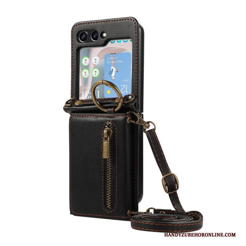 Hülle Samsung Galaxy Z Flip 7 Geldbörse Und Schultergurt
