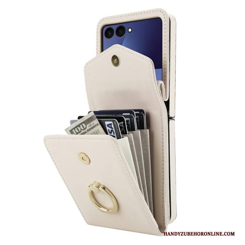 Hülle Samsung Galaxy Z Flip 7 Gesteppte Geldbörse Und Riemen