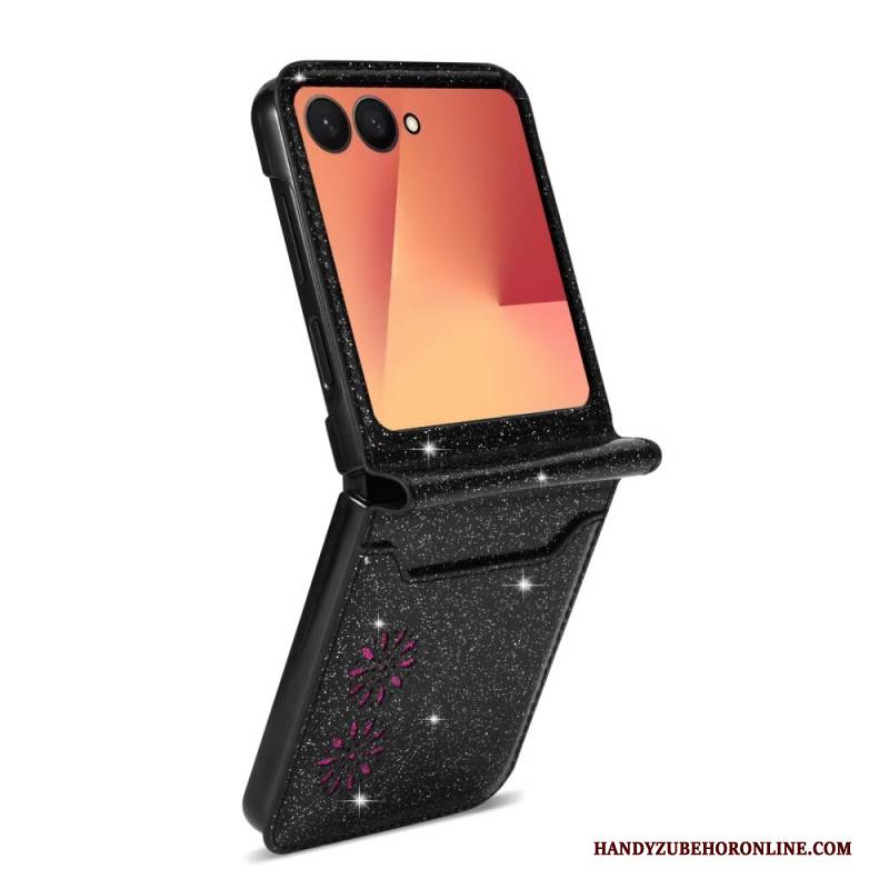 Hülle Samsung Galaxy Z Flip 7 Handyhülle Glitzer-kartenhalter