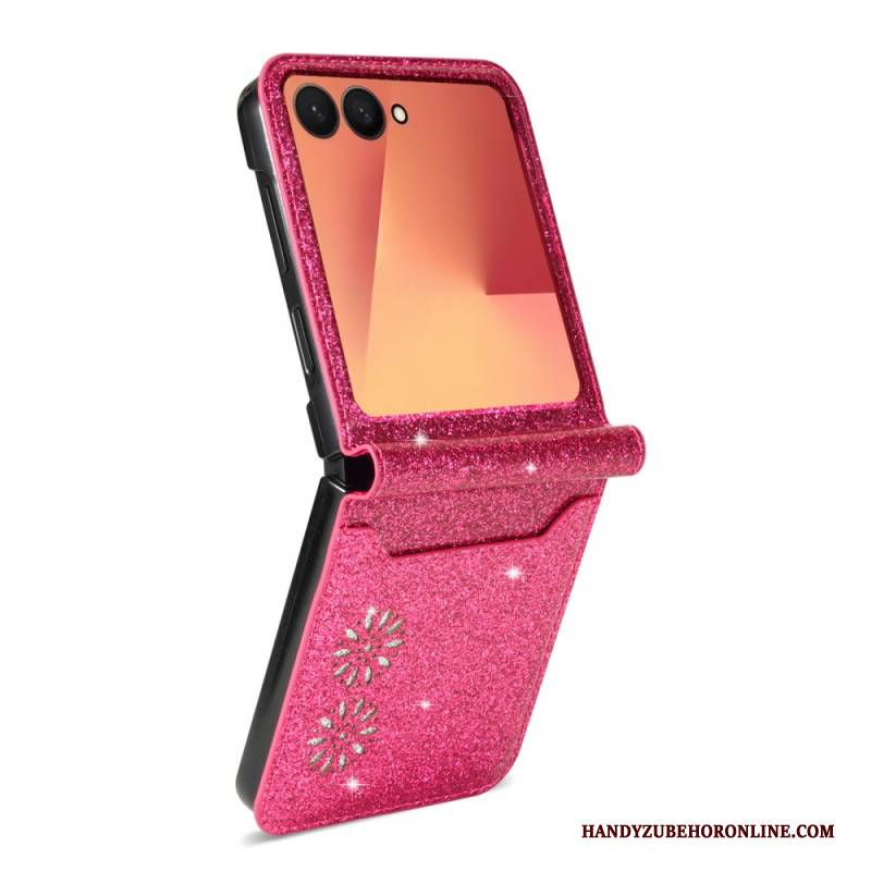 Hülle Samsung Galaxy Z Flip 7 Handyhülle Glitzer-kartenhalter