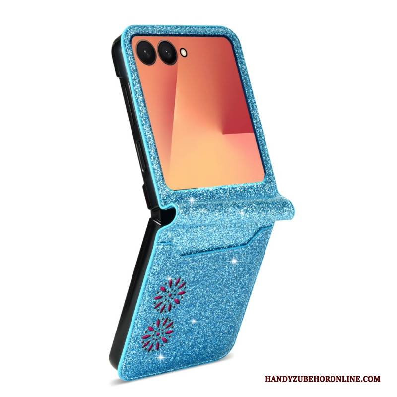 Hülle Samsung Galaxy Z Flip 7 Handyhülle Glitzer-kartenhalter