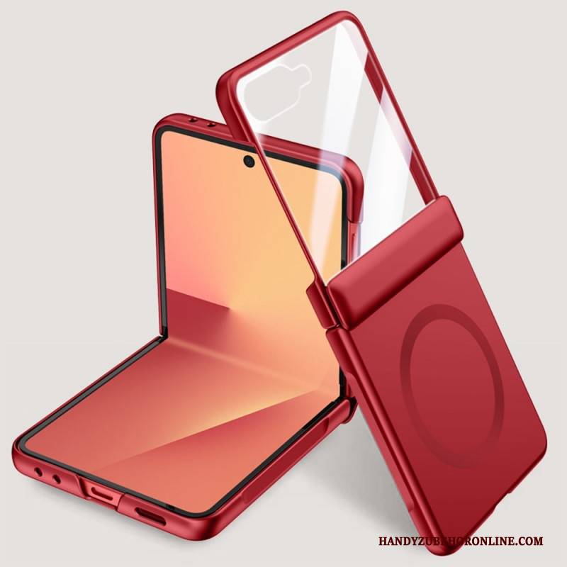 Hülle Samsung Galaxy Z Flip 7 Handyhülle Magnetisch Mit Metalleffekt