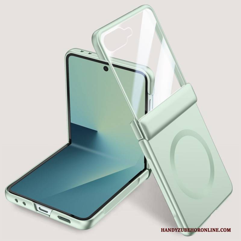 Hülle Samsung Galaxy Z Flip 7 Handyhülle Magnetisch Mit Metalleffekt