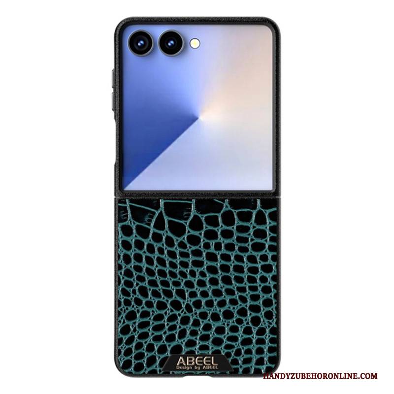 Hülle Samsung Galaxy Z Flip 7 Handyhülle Magsafe-kompatible Krokodilstruktur (abeel)