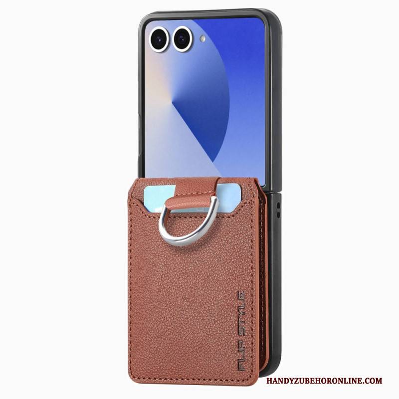 Hülle Samsung Galaxy Z Flip 7 Handyhülle Premium-kartenetui Und Halter