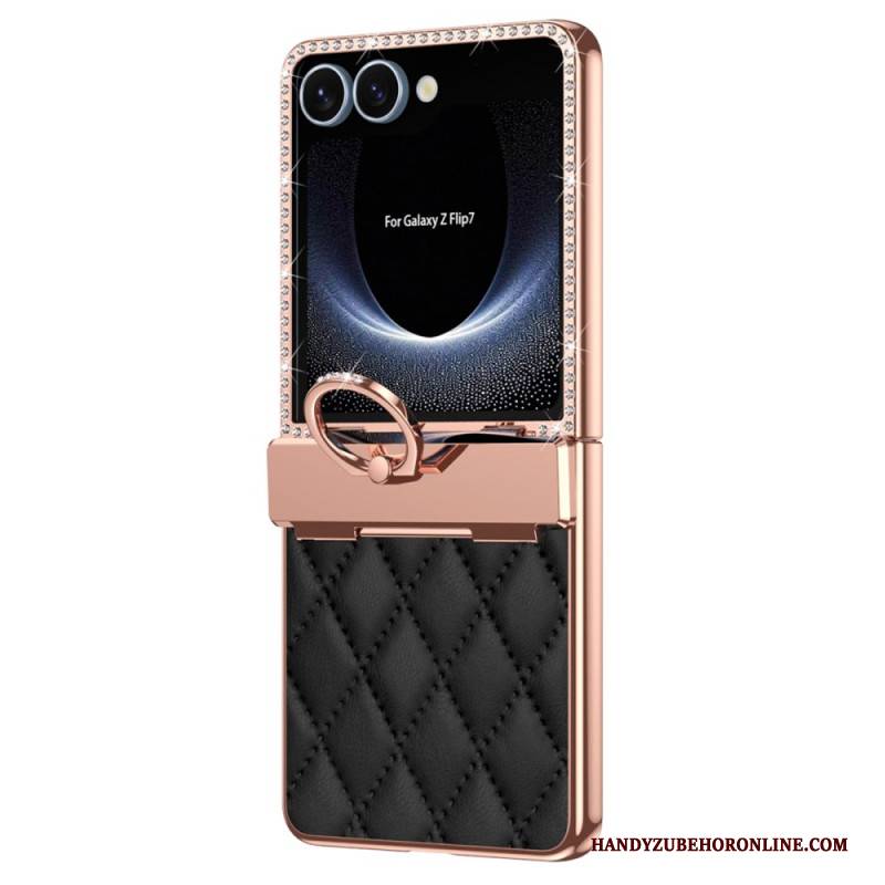 Hülle Samsung Galaxy Z Flip 7 Handyhülle Ringhalter Und Rückseitige Displayschutzfolie