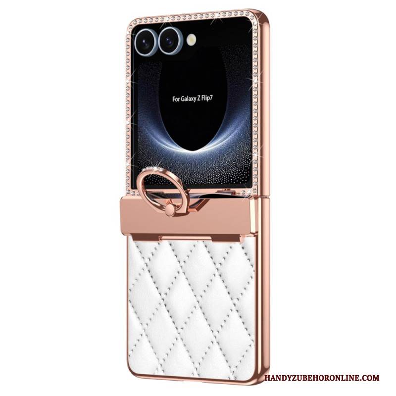 Hülle Samsung Galaxy Z Flip 7 Handyhülle Ringhalter Und Rückseitige Displayschutzfolie