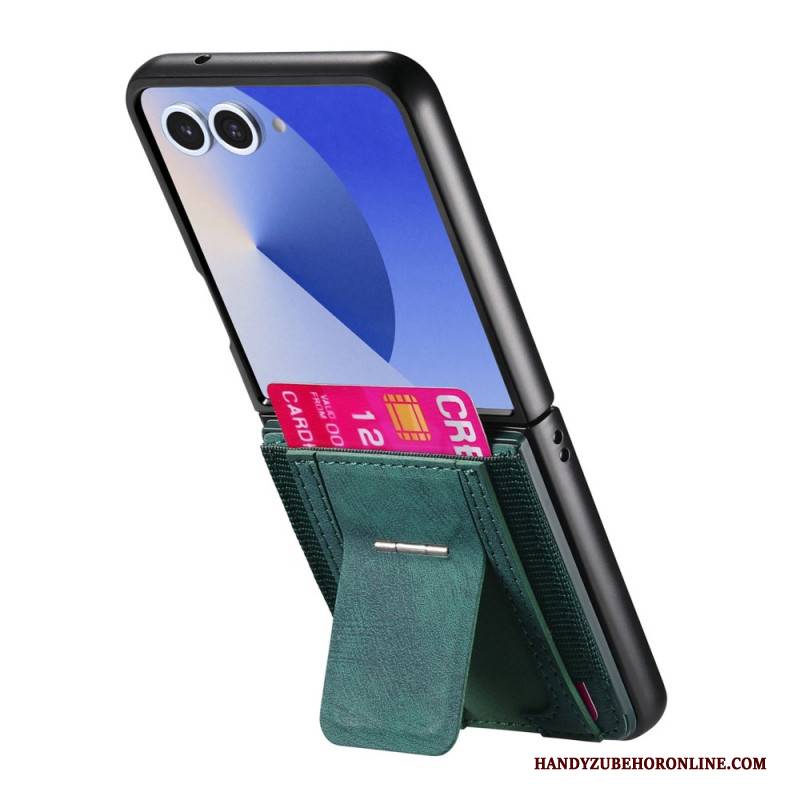 Hülle Samsung Galaxy Z Flip 7 Kartenetui Und Halter Im Retro-stil
