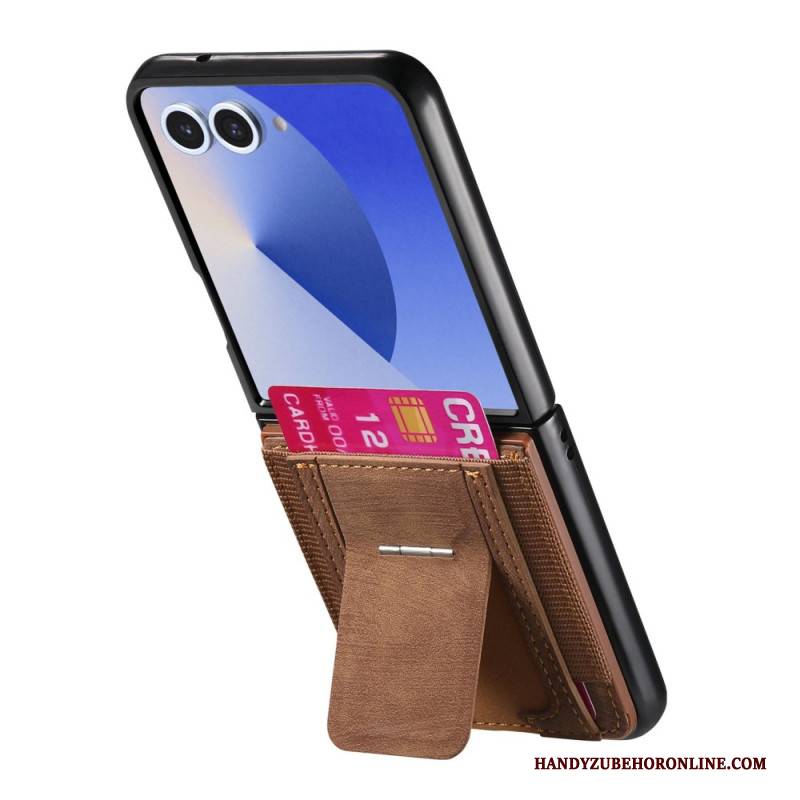 Hülle Samsung Galaxy Z Flip 7 Kartenetui Und Halter Im Retro-stil
