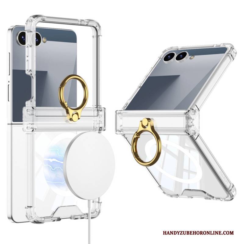 Hülle Samsung Galaxy Z Flip 7 Magnet-charm Mit Ringhalter