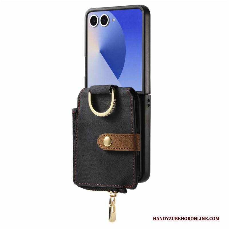 Hülle Samsung Galaxy Z Flip 7 Reißverschlusstasche Und Kartenhalter