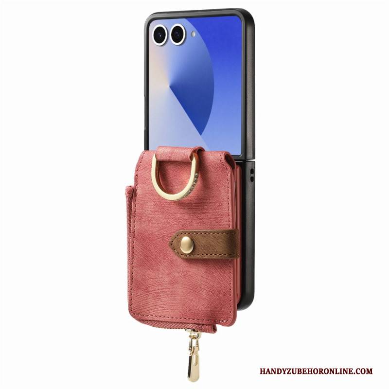 Hülle Samsung Galaxy Z Flip 7 Reißverschlusstasche Und Kartenhalter