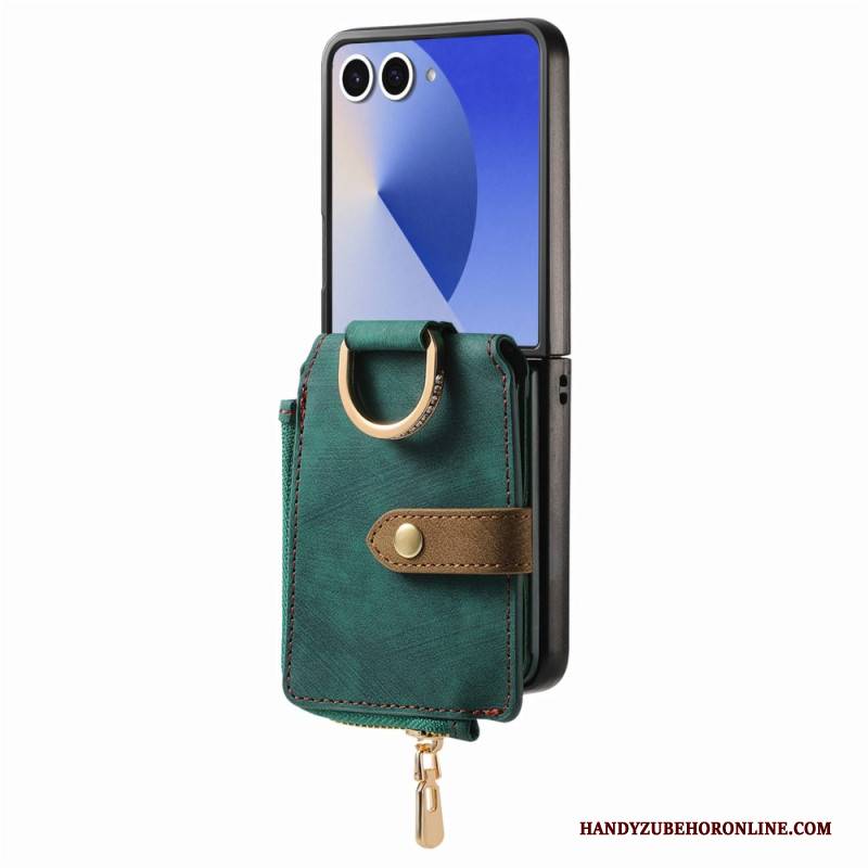 Hülle Samsung Galaxy Z Flip 7 Reißverschlusstasche Und Kartenhalter