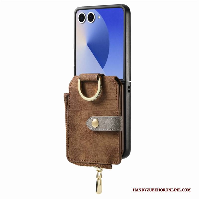 Hülle Samsung Galaxy Z Flip 7 Reißverschlusstasche Und Kartenhalter