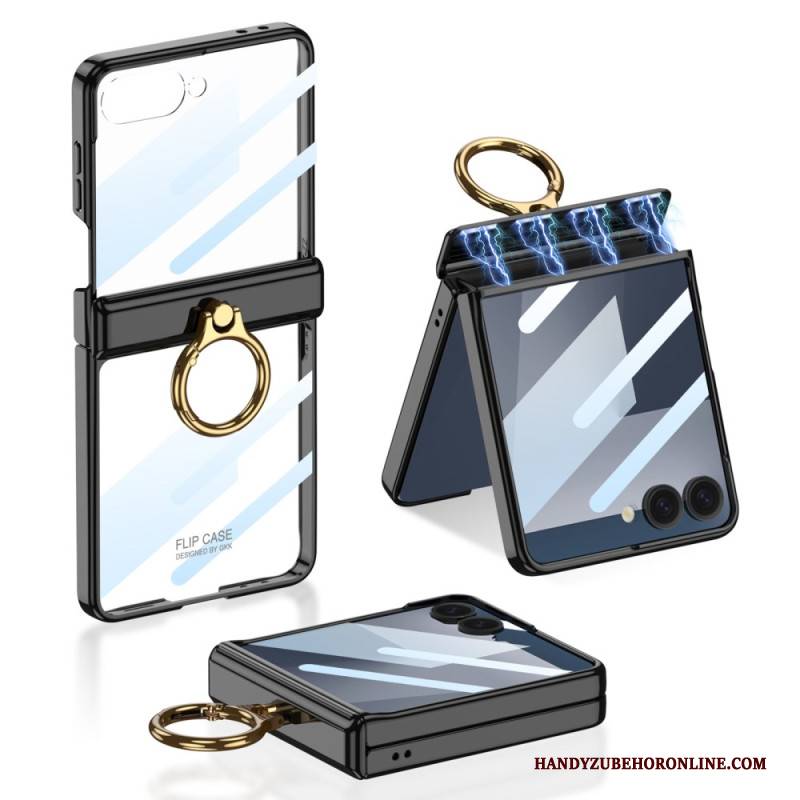 Hülle Samsung Galaxy Z Flip 7 Transparenter Gkk-ringhalter Mit Ständer Und Magnetschutz