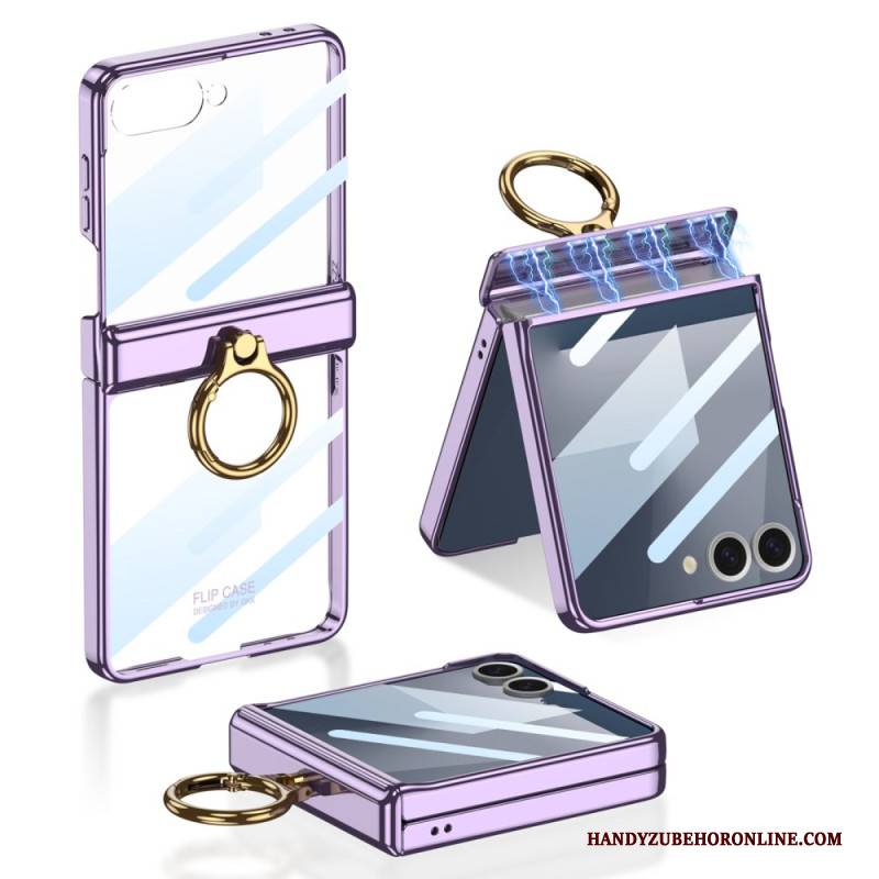 Hülle Samsung Galaxy Z Flip 7 Transparenter Gkk-ringhalter Mit Ständer Und Magnetschutz
