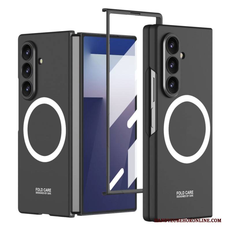 Hülle Samsung Galaxy Z Fold 7 Handyhülle Magnetisch Mit Displayschutzfolie Aus Gehärtetem Glas