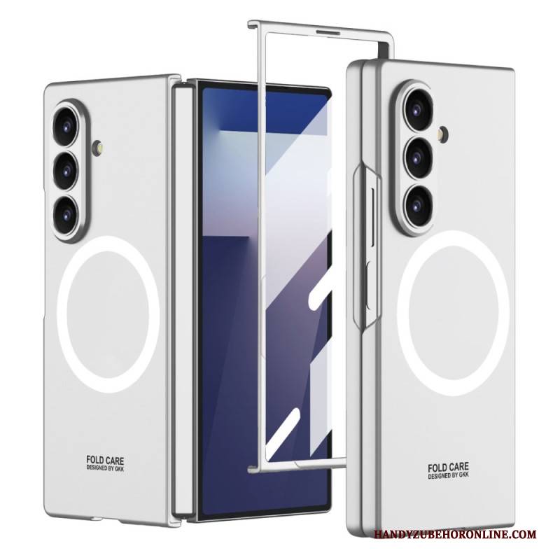 Hülle Samsung Galaxy Z Fold 7 Handyhülle Magnetisch Mit Displayschutzfolie Aus Gehärtetem Glas