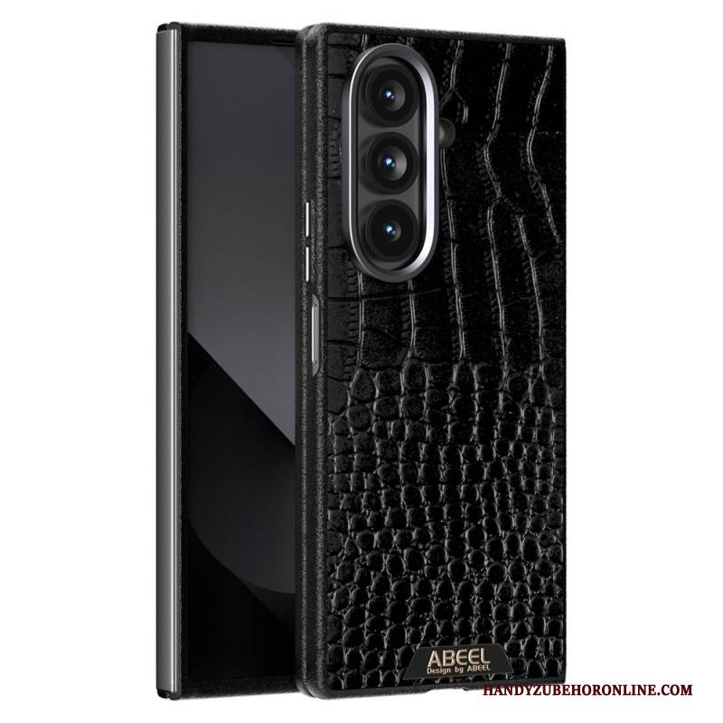 Hülle Samsung Galaxy Z Fold 7 Handyhülle Magsafe-kompatibles Abeel-logo Im Krokodil-stil