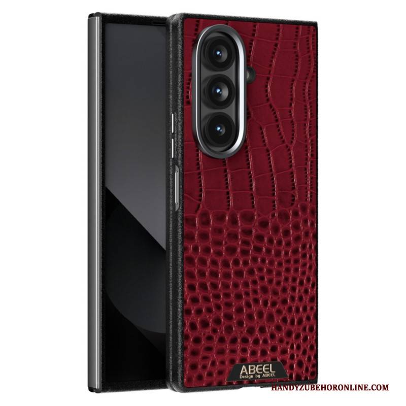 Hülle Samsung Galaxy Z Fold 7 Handyhülle Magsafe-kompatibles Abeel-logo Im Krokodil-stil