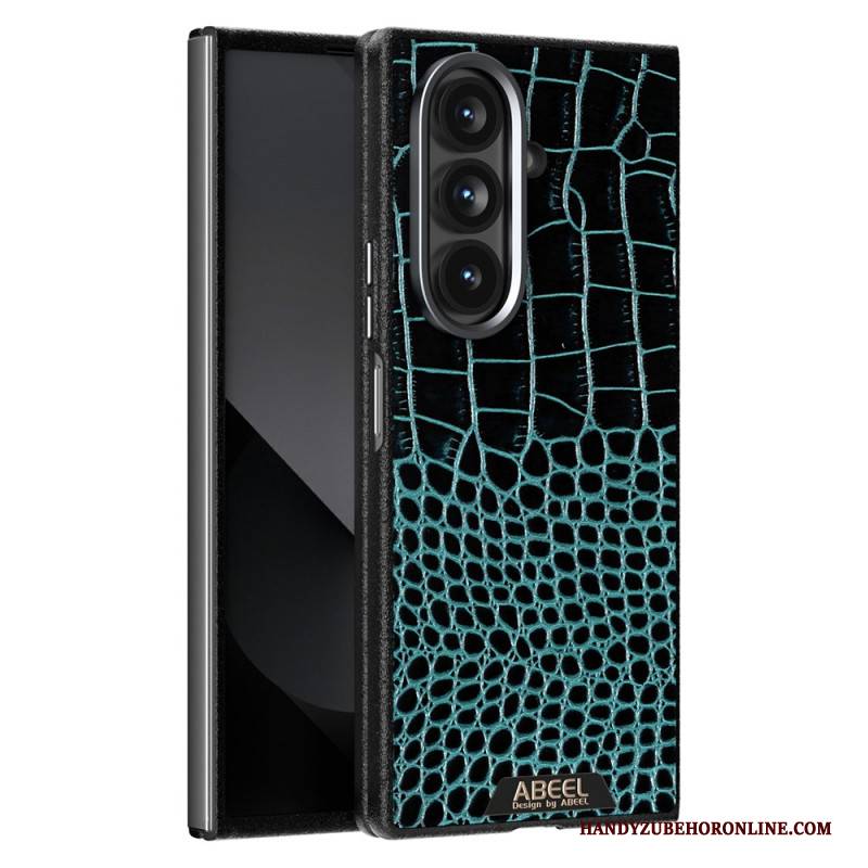 Hülle Samsung Galaxy Z Fold 7 Handyhülle Magsafe-kompatibles Abeel-logo Im Krokodil-stil