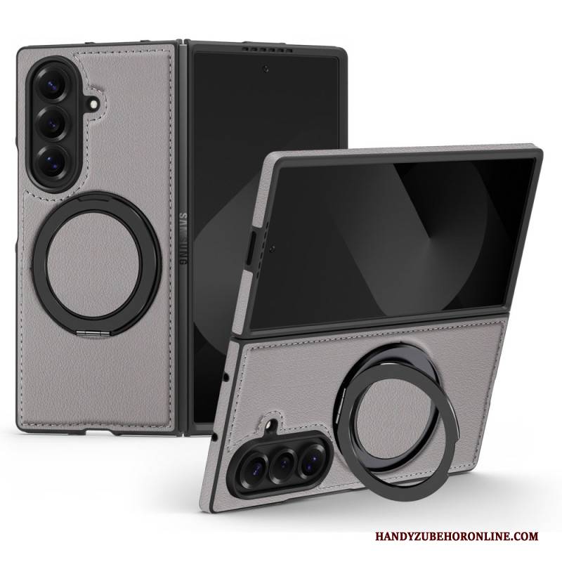 Hülle Samsung Galaxy Z Fold 7 Magsafe-kompatibler Leder-look Mit Drehbarem Ringhalter
