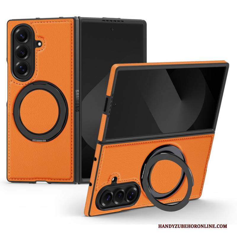 Hülle Samsung Galaxy Z Fold 7 Magsafe-kompatibler Leder-look Mit Drehbarem Ringhalter