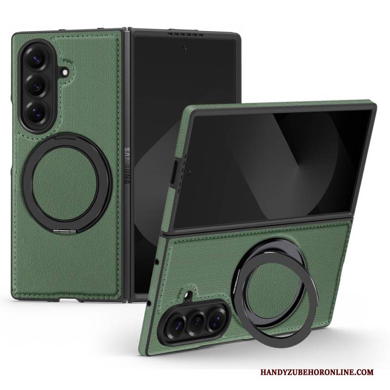 Hülle Samsung Galaxy Z Fold 7 Magsafe-kompatibler Leder-look Mit Drehbarem Ringhalter