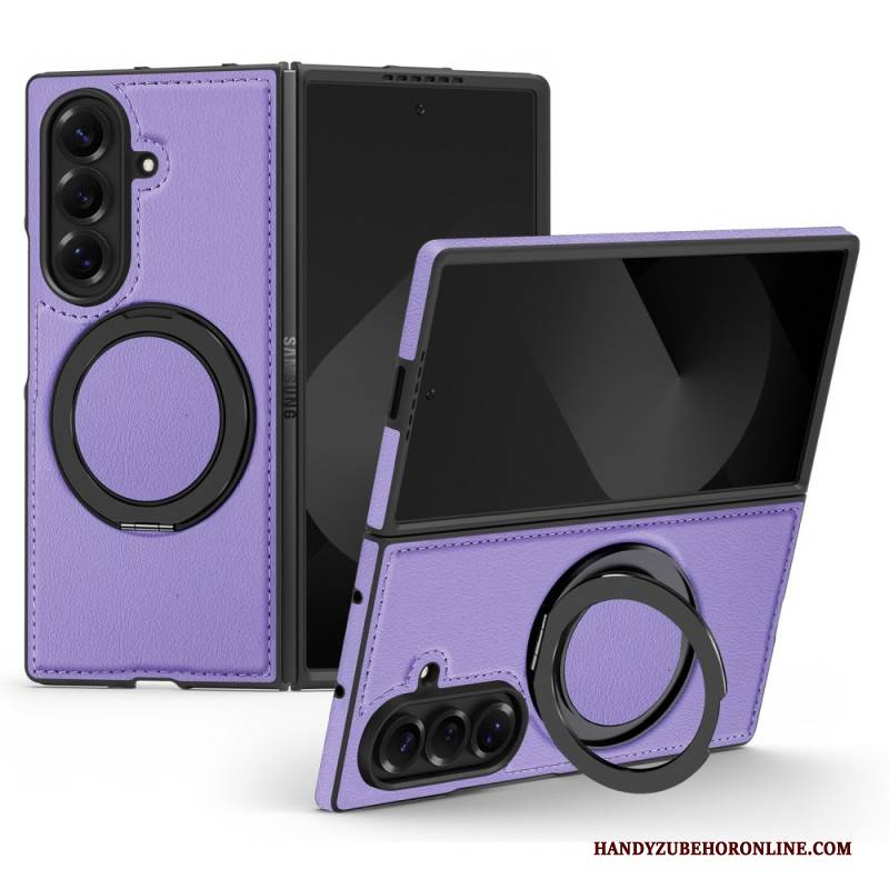 Hülle Samsung Galaxy Z Fold 7 Magsafe-kompatibler Leder-look Mit Drehbarem Ringhalter