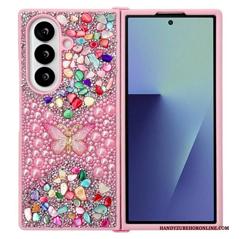 Hülle Samsung Galaxy Z Fold 7 Strass-schmetterling