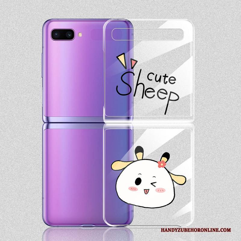 Hülle Samsung Z Flip Karikatur Handyhüllen Falten, Case Samsung Z Flip Schutz Transparent Schwer