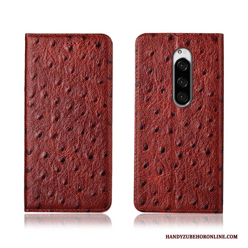 Hülle Sony Xperia 1 Folio Schwarz Anti-sturz, Case Sony Xperia 1 Lederhülle Neu Handyhüllen