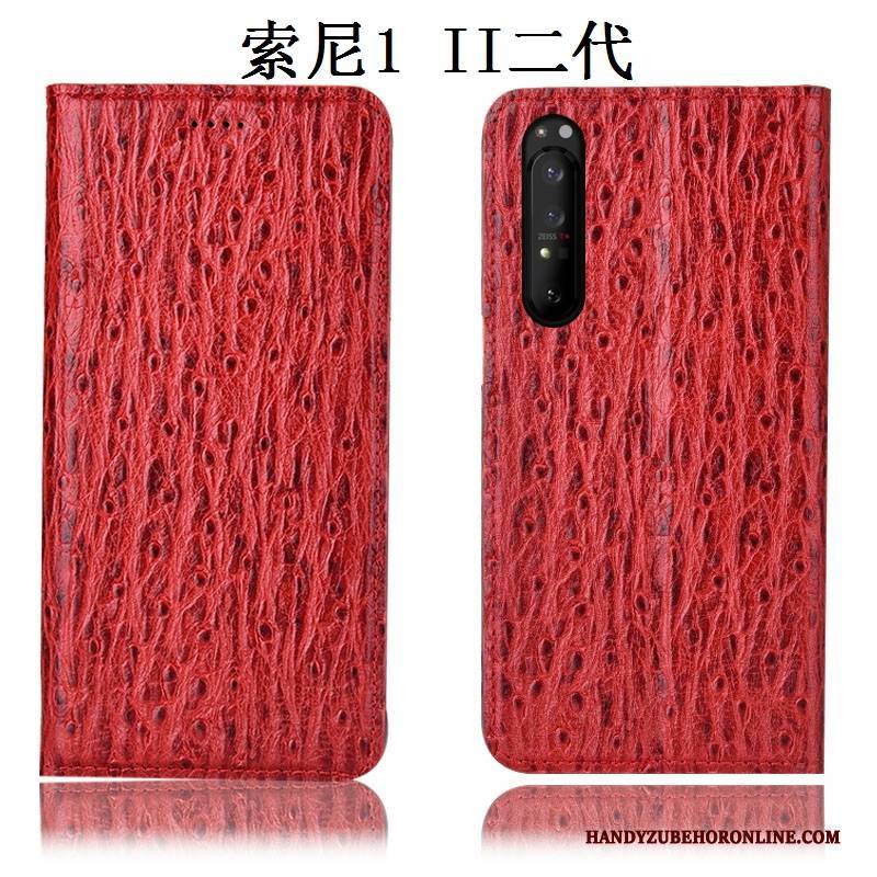 Hülle Sony Xperia 1 Ii Schutz Vogel Handyhüllen, Case Sony Xperia 1 Ii Leder Schwarz Anti-sturz