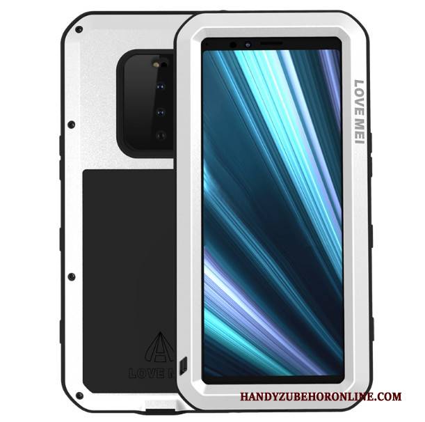 Hülle Sony Xperia 1 Schutz Gelb Drei Verteidigungen, Case Sony Xperia 1 Silikon Handyhüllen Anti-sturz