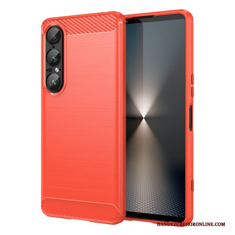 Hülle Sony Xperia 1 Vii Gebürstete Kohlefaser